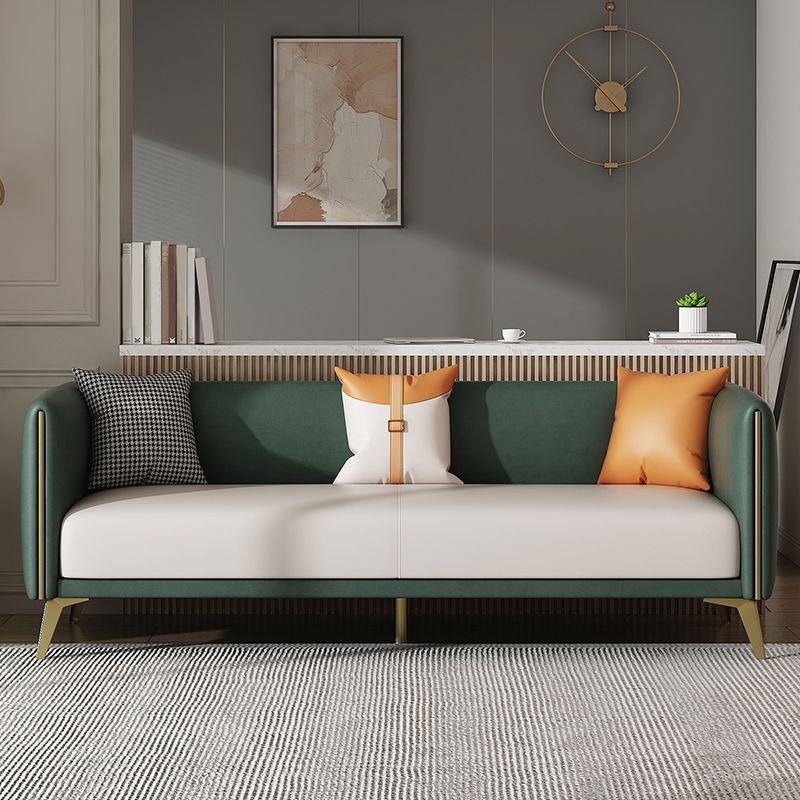 Cuscini di divani a braccia quadrati in legno incluso divano posteriore con gambe metalliche