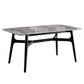 Industrial Rectangle Dining Table Gray Stone Top Table with Black Frame Clearhalo 'Dining Tables & Seating' 'Dining Tables' 'dining_table' 'furn' 'furn_dining_table' 'Furniture' 'Kitchen & Dining Furniture' 1200x1200_a83e827a-302e-45ee-87da-c5008067d72d