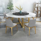 Modern Sintered Stone Dining Table Round Dinner Room Table for Dining Room Clearhalo 'Dining Tables & Seating' 'Dining Tables' 'dining_table' 'furn' 'furn_dining_table' 'Furniture' 'furniture_dining_table' 'Kitchen & Dining Furniture' 'kitchen' 'kitchen_dining_table' 1200x1200_a8411e4c-95da-4f82-b8a1-ee2b4ad5abb3