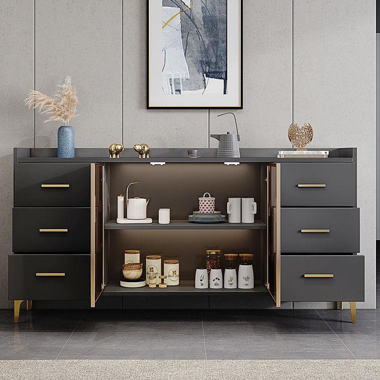 Galm ingegnerizzato in legno sideboard credenza regolabile scaffalatura con cassetto per soggiorno