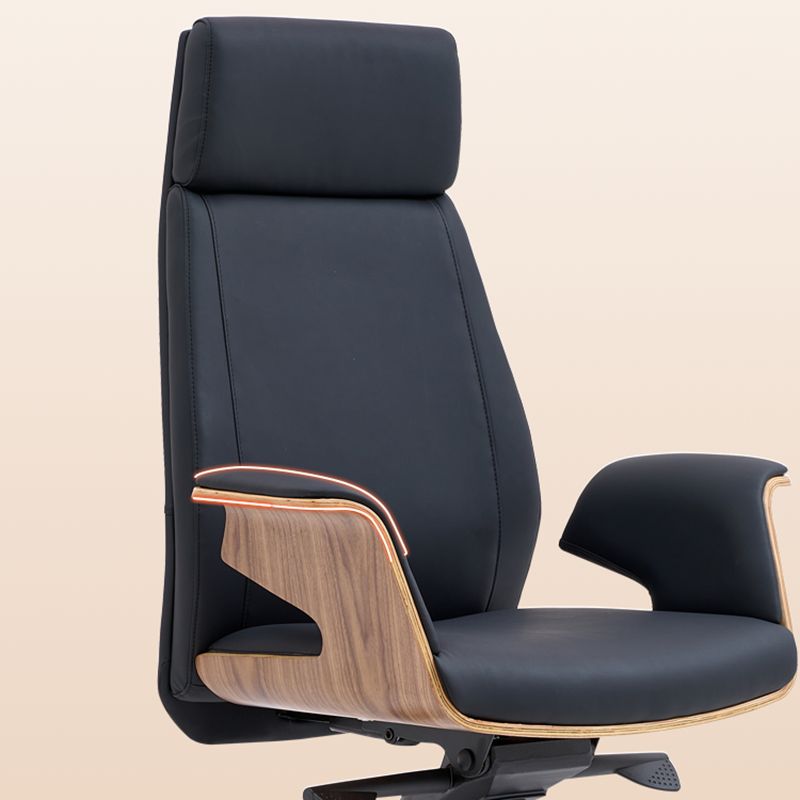 Modern Armless Office Chair Leather Adjustable Seat Height Desk Chair with Wheels Clearhalo 'furn' 'furn_office_chair' 'Furniture' 'Office Chairs' 'Office Furniture' 'office_chair' 1200x1200_a844175e-5348-46eb-961a-60a5033ca9e8