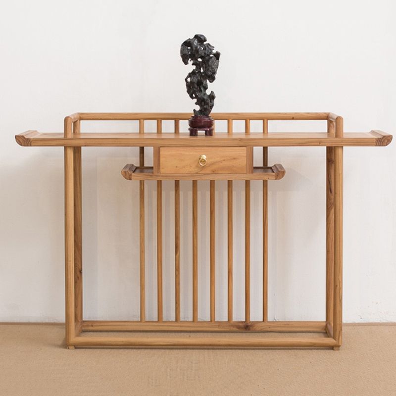 Mesa de consola de 34.65 "Glam Table de acento de consola de madera maciza de 1 cortavadora