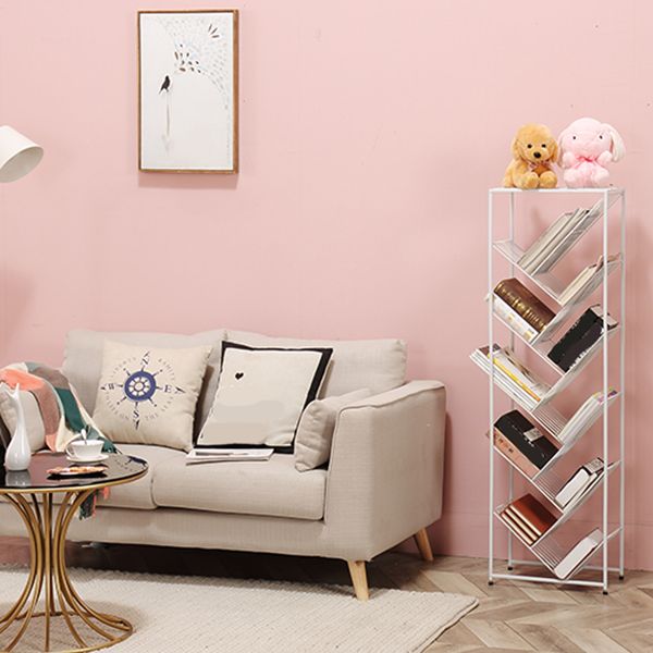 9.84 "W Libris de librairie Bibliothèque blanche de style contemporain pour le bureau à domicile