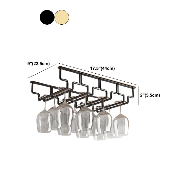 コンテンポラリーメタルガラス＆ステムウェアホルダーハンギングワイングラスラック