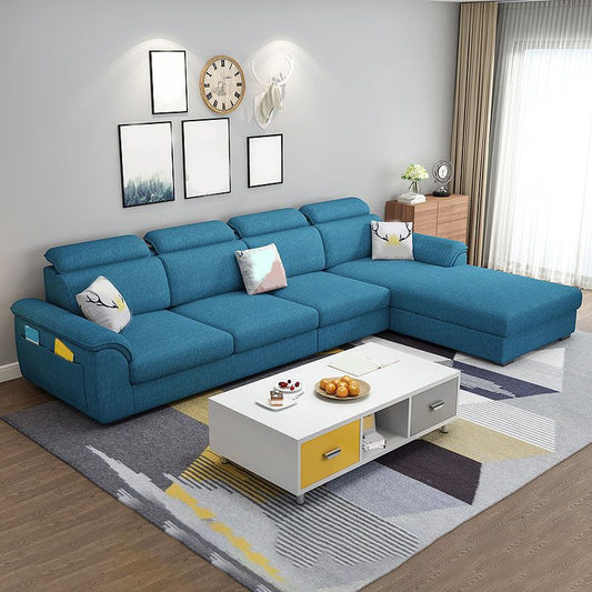 108.7"L √ó 70.9"W √ó 33.5"H Pillow Top Arm Sectional Slipcovered Sofa and Chaise Clearhalo 'furn' 'furn_sectionals' 'Furniture' 'furniture_sectionals' 'Living Room Furniture' 'Sectionals' 1200x1200_a847e74b-e630-4af2-815c-22907900f646