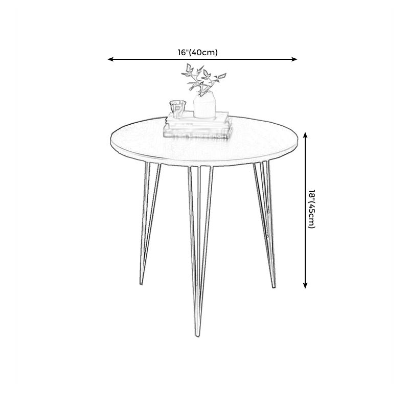3 Legs Steel End Table Wood Round Side Table for Loving Room Clearhalo 'Coffee & Accent Tables' 'End & Side Tables' 'end_side_table' 'Furniture' 'furniture_end_side_table' 'Living Room Furniture' 1200x1200_a8492073-4396-4543-ae4d-3d7c8d27af84