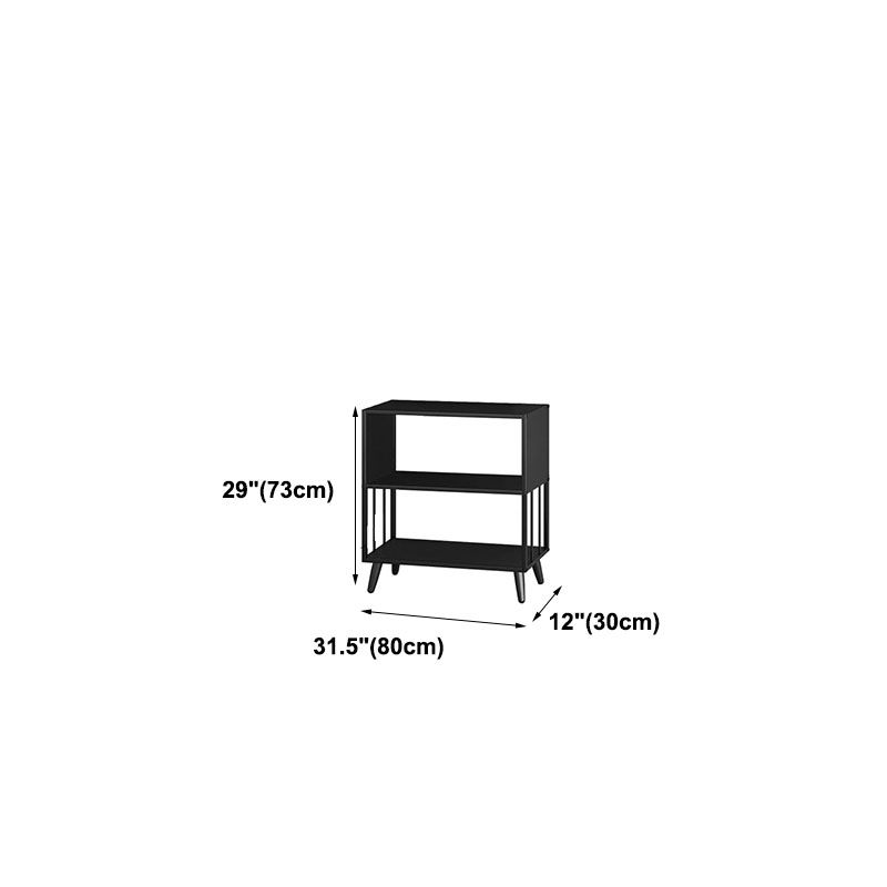 12 "W Black Iron Frame Bookshelf Modern Open Storage Bookcase per Home Office