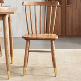 Chaise latéral de cuisine de cuisine en bois contemporain chaise côté arrière