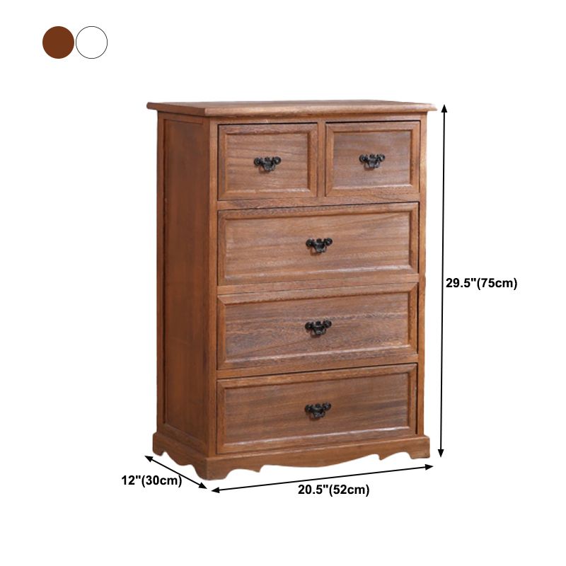 Standard Rectangle Accent Chest with Drawers 13.77" Wide Wood Chest