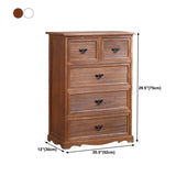 Standard Rectangle Accent Chest with Drawers 13.77" Wide Wood Chest