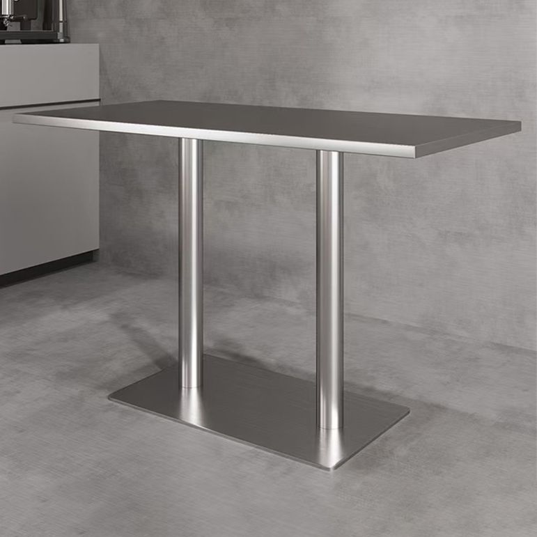 Industrial Style Dining Site Table Stainless Steel Dining Room Collection Clearhalo ' dining_table' 'Dining Tables & Seating' 'Dining Tables' 'furn' 'furn_dining_table' 'Furniture' 'furniture_dining_table' 'Kitchen & Dining Furniture' 'kitchen&dining_furn' 'kitchen' 'kitchen_dining_table' 1200x1200_a84b7826-56d9-42de-a977-e9a92886d84d