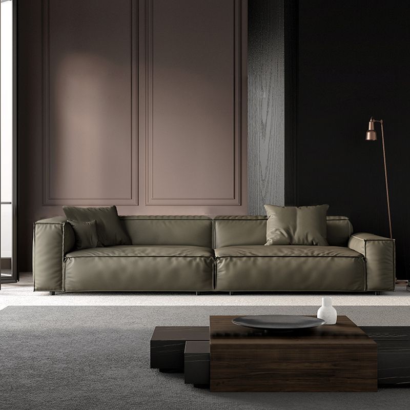 27" High Contemporary Square Arm Standard Sofa for Living Room, Forest Green Clearhalo 'furn' 'furn_sofas' 'Furniture' 'furniture_sofas' 'Living Room Furniture' 'Sofa' 'sofas' 1200x1200_a84cceb1-17e0-4bae-90ba-b6a189898b54