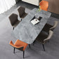 Glanzende grijze glamour eettafel set 1/2/5/7 stukken dinette ingesteld voor thuis