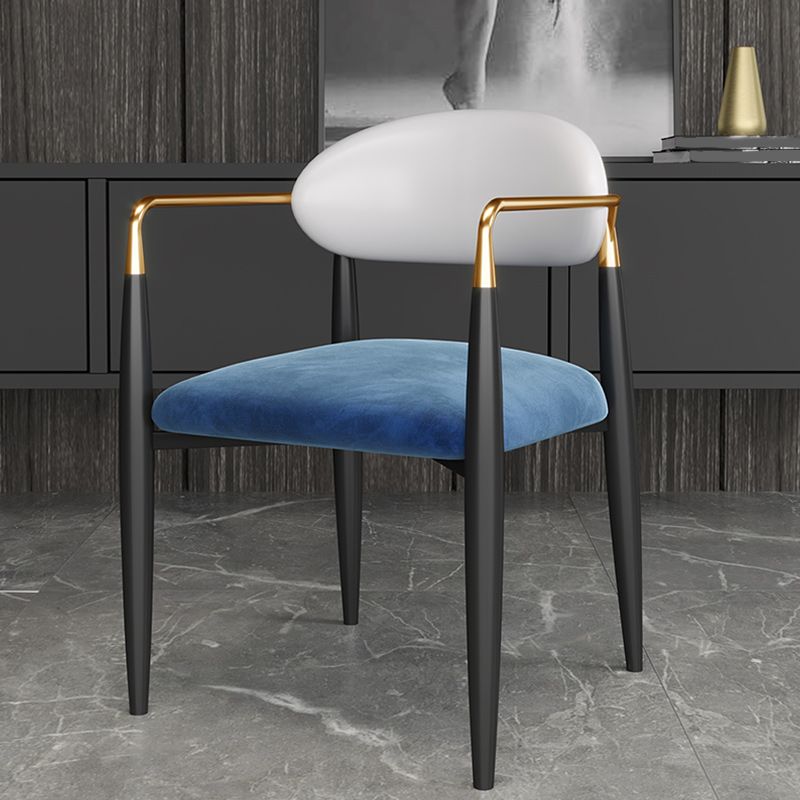 Contemporary Upholstered Arm Chair Open Back Dining Chair for Dining Room Clearhalo 'Dining Chairs' 'Dining Tables & Seating' 'dining_chair' 'furn' 'furn_dining_chair' 'Furniture' 'furniture_dining_chair' 'Kitchen & Dining Furniture' 1200x1200_a84f129a-cfcc-4b64-8ee4-70a6268d38ac