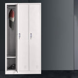 Contemporary Style Wardrobe Steel Home Wardrobe Closet,35.43" D x 16.54" W x 70.87" H