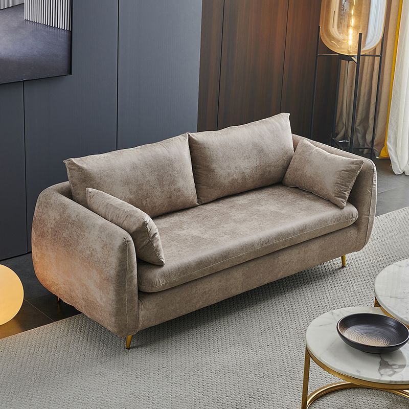 Contemporary Standard Sofa Square Arm Settee Couch with 2 Pillows Clearhalo 'furn' 'furn_sofas' 'Furniture' 'furniture_sofas' 'kitchen' 'kitchen_sofas' 'Living Room Furniture' 'Sofa' 'sofas' 1200x1200_a85043a6-2116-4217-bdd5-30d3a957b6b6