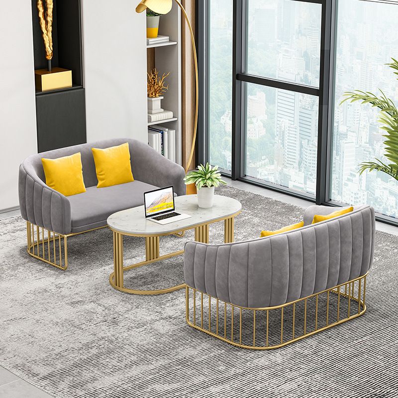 25,59 "W x 29,52" H Velvet Smoking -Armsofa mit engen Rücken