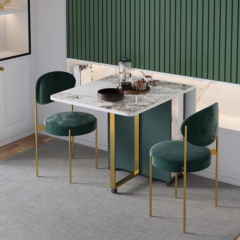 Modern Foldable Dinette Set 1/2/3/5 Pieces Rectangle White Sintered Stone Dining Table Set Clearhalo 'Dining Room Sets' 'Dining Tables & Seating' 'dining_room_set' 'furn' 'furn_dining_room_set' 'Furniture' 'furniture_dining_room_set' 'Kitchen & Dining Furniture' 1200x1200_a851ca6b-a2a7-4046-bc70-88d5aec9ed86