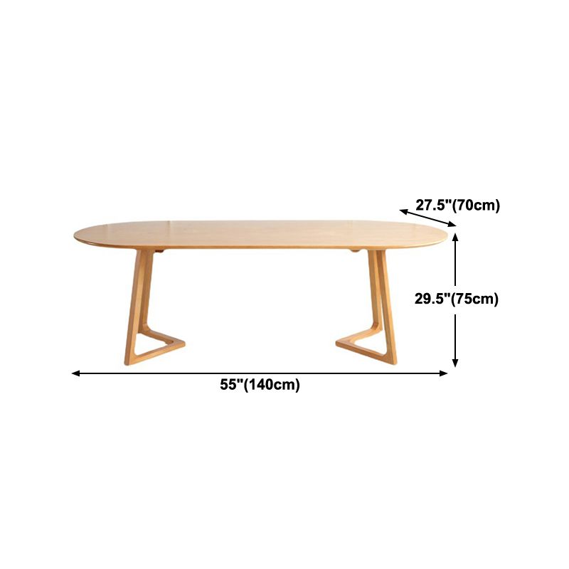 Oval Shape Meeting Table Simplicity Solid Wood Writing Desk for Home Office Clearhalo 'furn' 'furn_office_desk' 'Furniture' 'Office Desks' 'Office Furniture' 'office_desk' 1200x1200_a852fb5f-c268-4a9e-b89c-08919944f5bf