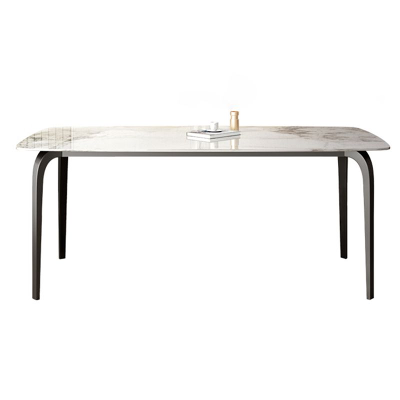 Rechthoek eettafel industriële eettafel met zwart frame