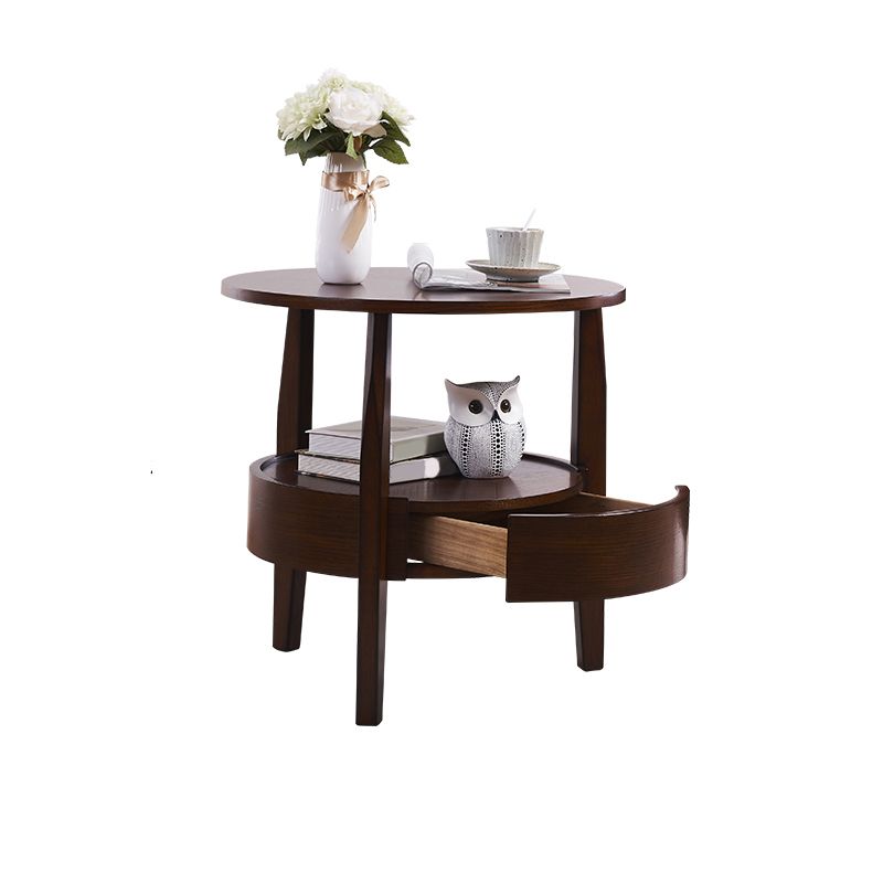 24" L x 24" W Farmhouse Side End Table Wooden Side Table with Shelve and Drawer Clearhalo 'Coffee & Accent Tables' 'End & Side Tables' 'end_side_table' 'end_side_tables' 'furn' 'furn_end_side_tables' 'Furniture' 'furniture_end_side_table' 'Living Room Furniture' 1200x1200_a85346ca-e9de-411b-a611-51c488dd409a