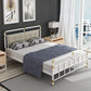 Tufted 43.3" H Bed Frame Industrial Style Metal Open-Frame Bed