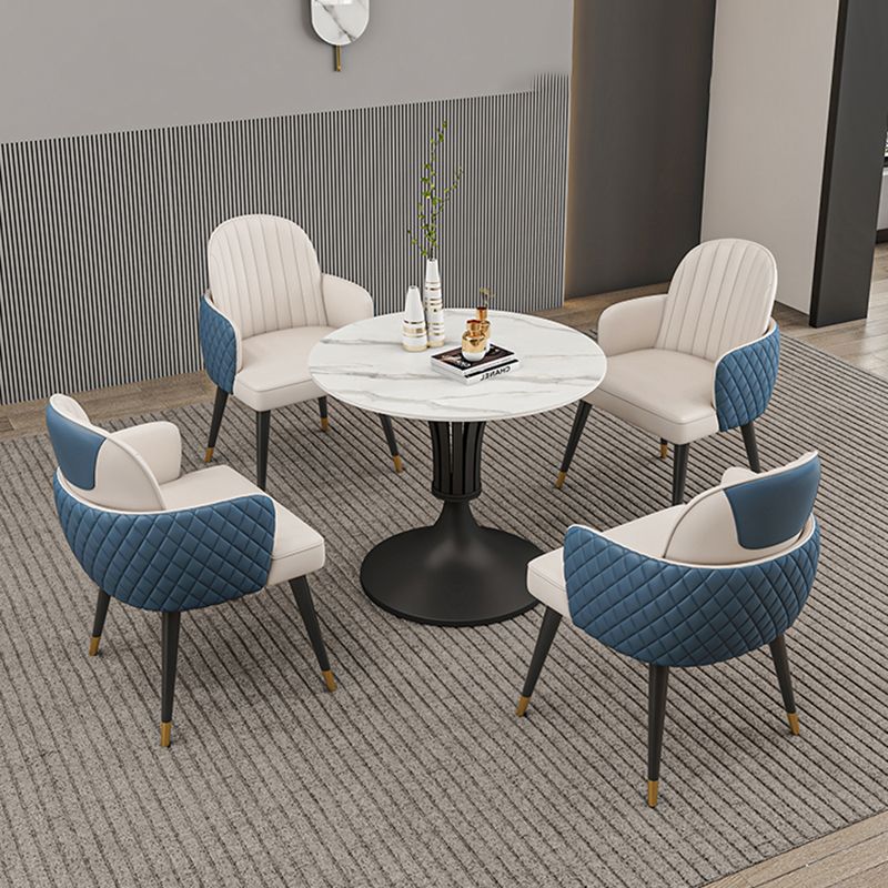 Mesa de comedor de estilo moderno Mesa de piedra sinterizada redonda para el comedor