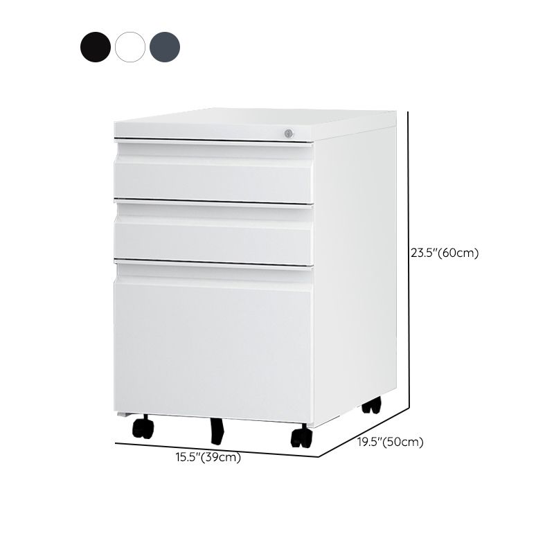 Contemporary File Cabinets Metal Frame File Pedestal with Key Lock for Office Clearhalo 'Filing Cabinets' 'filling_cabinets' 'furn' 'furn_filling_cabinets' 'Furniture' 'Office Furniture' 1200x1200_a856beb5-8854-46a8-ace0-394df27097a8