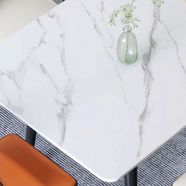 Sintered Stone Dining Table 4 Legs Base Rectangle Table for Home Clearhalo ' dining_table' 'Dining Tables & Seating' 'Dining Tables' 'furn' 'furn_dining_table' 'Furniture' 'furniture_dining_table' 'Kitchen & Dining Furniture' 'kitchen&dining_furn' 'kitchen' 'kitchen_dining_table' 1200x1200_a85a646f-f468-439d-9c9e-083c5ed0db68