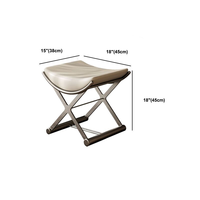 Steen en metaal met faux lederen accent ijdelheid tafel, 29,5 "