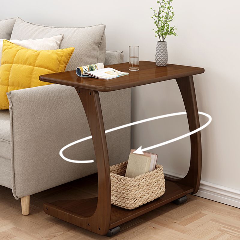 Tavolo da snack laterale a forma c-snack in stile modernista tavolo laterale superiore per camera da letto