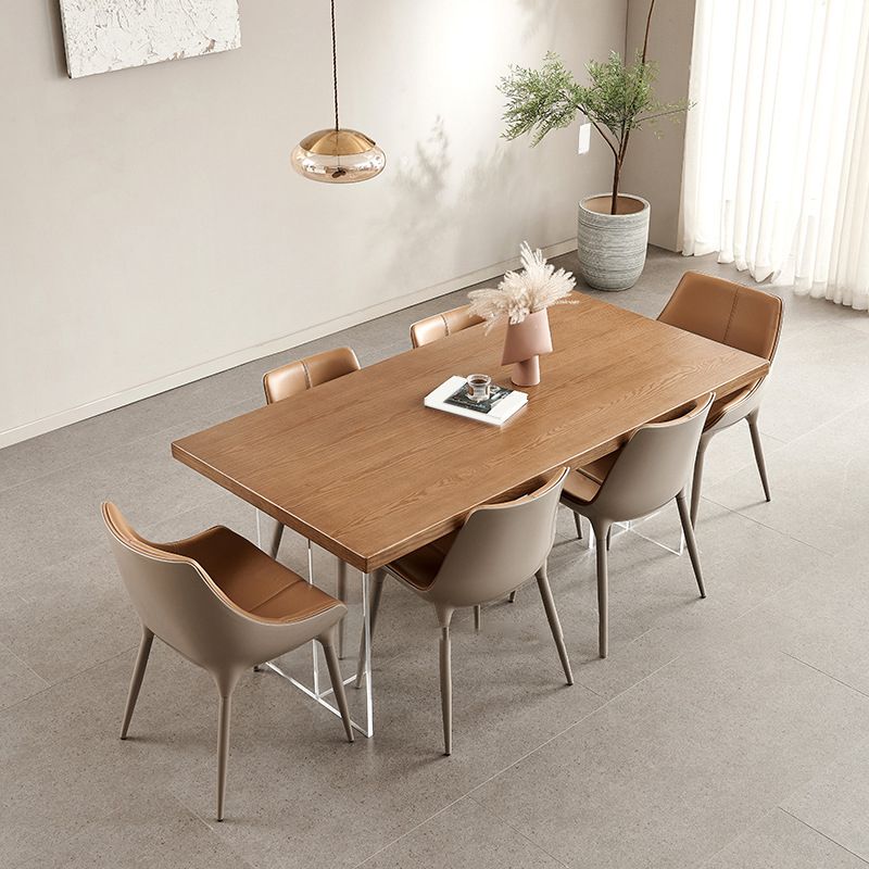 Moderna 1/2/5/7 piezas Juego de comedor rectangular mesa de comedor de madera maciza con sillas