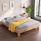 Modern Solid Wood Bed Low Profile Platform Bed With Custom Wood Legs