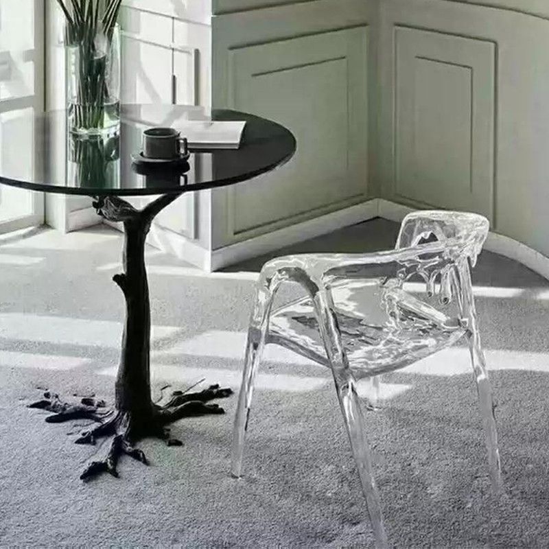 Moderner einfacher Armstuhl Harz Frame Dining Armstuhl für Esszimmer