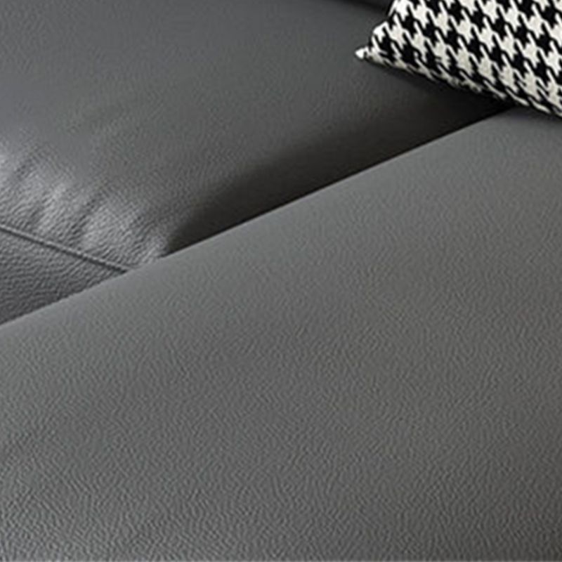 Stain Resistant Faux Leather Round Arm Sofa Standard Sofa with Sewn Pillow Back Clearhalo 'furn' 'furn_sofas' 'Furniture' 'Living Room Furniture' 'Sofa' 'sofas' 1200x1200_a860b661-f151-475c-9dcd-abad553b409b