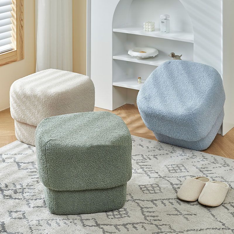 Solid Color Flannel Standard Stool Modern Simple Square Upholstered Stool Clearhalo 'furn' 'furn_ottomans_poufs' 'Furniture' 'Living Room Furniture' 'Ottomans & Poufs' 'ottomans_poufs' 1200x1200_a8611f25-853b-4385-b0b7-b23bb686f1c4