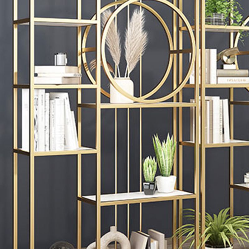 Metal Rectangle Storage Bookshelf Scandinavian Home Office Bookcase