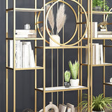 Metal Rectangle Storage Bookshelf Scandinavian Home Office Bookcase