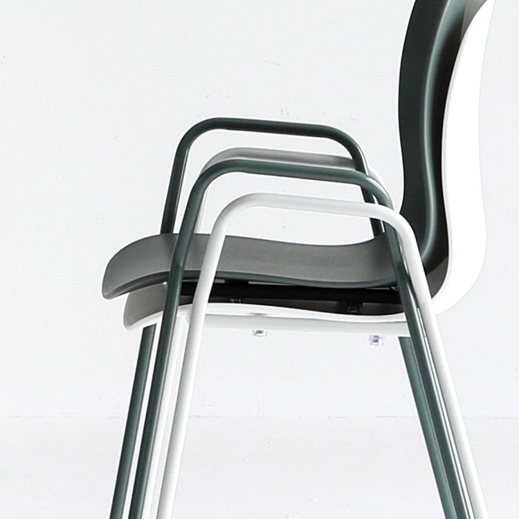 Stackable Dining Arm Chairs Indoor Armchairs with Metal Legs (Set of 4) Clearhalo ' kitchen&dining_furn' 'Dining Chairs' 'Dining Tables & Seating' 'dining_chair' 'furn' 'furn_dining_chair' 'Furniture' 'furniture_dining_chair' 'Kitchen & Dining Furniture' 'kitchen' 1200x1200_a862ddd3-bf74-49a1-a7cd-a9639c9cd139