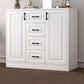 Contemporary White Wooden Accent Cabinet with Doors and Drawers Clearhalo 'Cabinets & Chests' 'cabinets_chests' 'furn' 'furn_cabinets_chests' 'Furniture' 'Living Room Furniture' 1200x1200_a8634bb7-c53f-47f2-931e-f7df6c7cd7bf