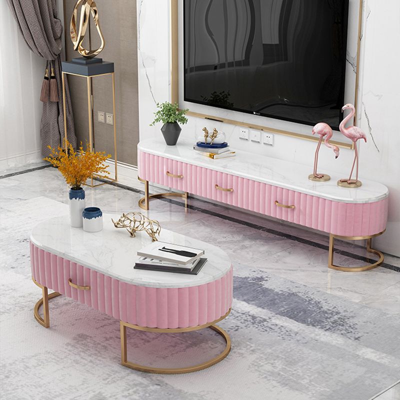 Scandinavian TV Media Console Marble Media Console TV Stand with Drawers Clearhalo 'furn' 'furn_tv_stands_entertainment_centers' 'Furniture' 'Living Room Furniture' 'TV Stands & Entertainment Centers' 'TV Stands & Media Storage Furniture' 'tv_stands_entertainment_centers' 1200x1200_a863ac70-159f-4801-ba61-f52cd37056fd