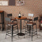 Juego de mesa de Bar Industrial de 1/3/5 piezas, mesa redonda de madera de pino para cafetería