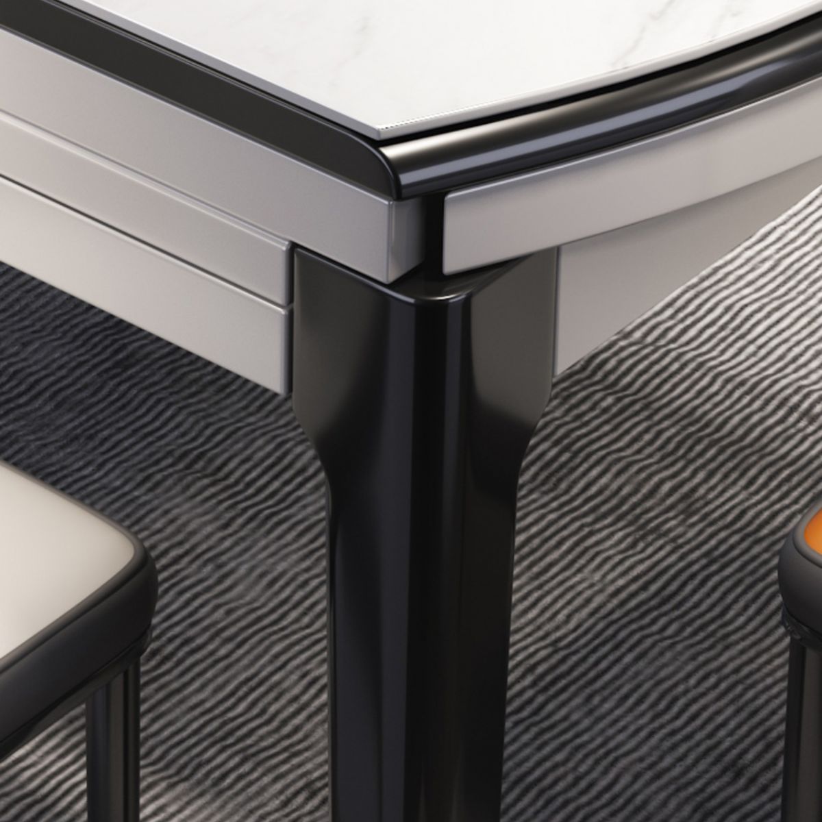 Round Drop-Leaf Dining Table Stone Dining Table with Solid Wood Legs Clearhalo 'Dining Tables & Seating' 'Dining Tables' 'dining_table' 'furn' 'furn_dining_table' 'Furniture' 'Kitchen & Dining Furniture' 1200x1200_a863ff53-e1c0-4196-bef4-58e743ef478c