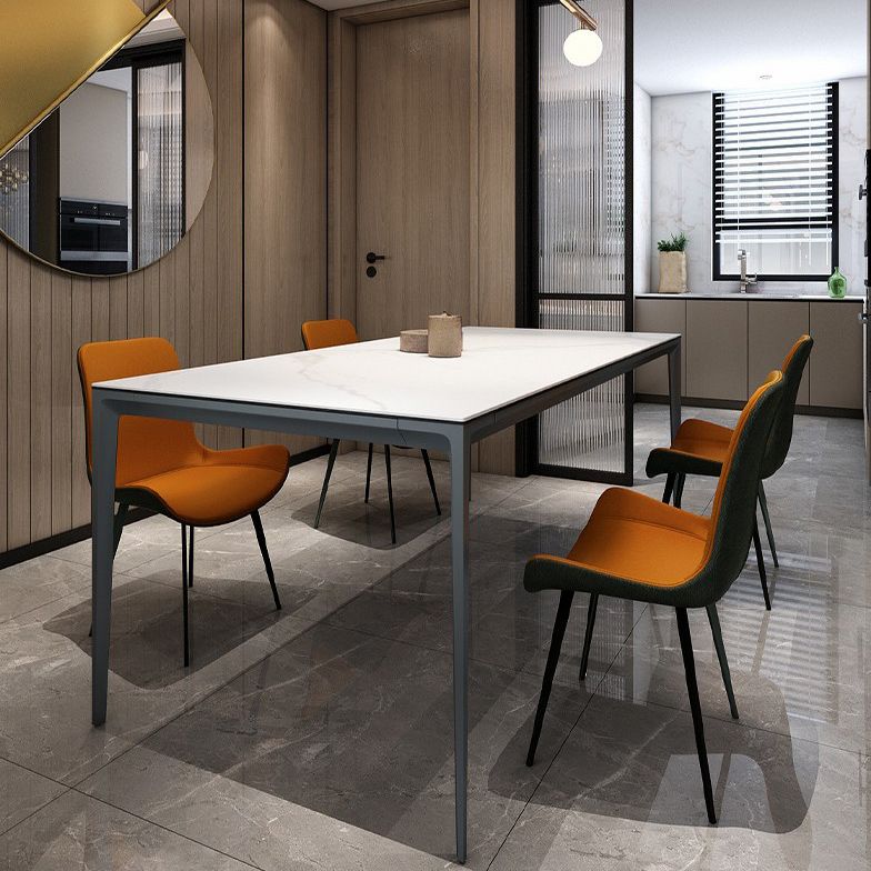 Metal Contemporary Rectangular Table Sintered Stone Dining Table with Metal Legs Clearhalo ' dining_table' 'Dining Tables & Seating' 'Dining Tables' 'furn' 'furn_dining_table' 'Furniture' 'furniture_dining_table' 'Kitchen & Dining Furniture' 'kitchen&dining_furn' 'kitchen' 'kitchen_dining_table' 1200x1200_a865ee93-62bb-466b-98a6-27b23d900540