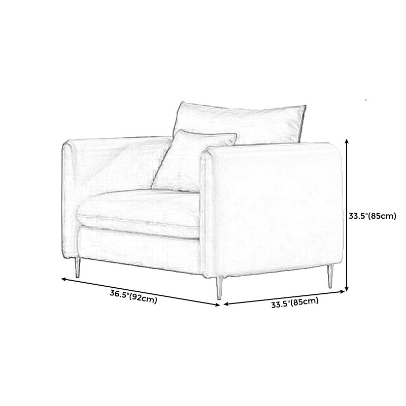 Courette de bras carré standard tissu dos en vrac et sage de sage en cuir faux en gris