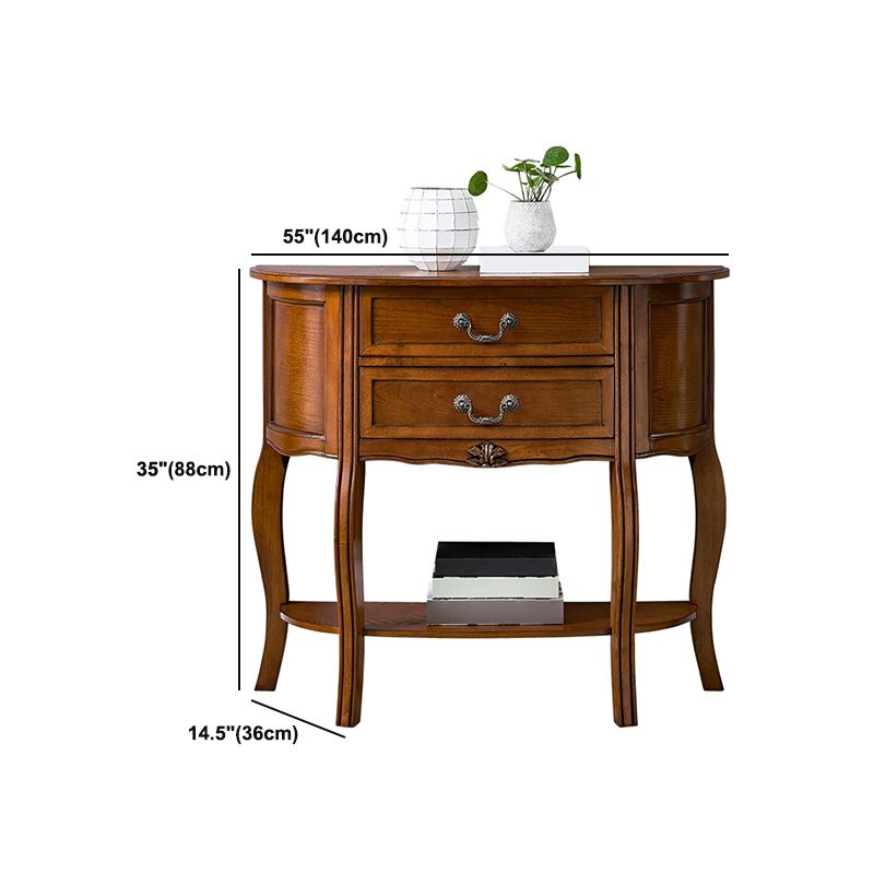 Console moderna di metà secolo Tavolo da divano di divani in legno massiccio