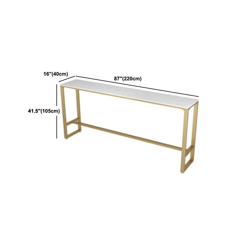 Glam 1/3/7 Pieces Bar Table Set Rectangle Stone Counter Table with High Stools Clearhalo 'Bar Furniture' 'furn' 'furn_home_bar_bar_sets' 'Furniture' 'Home Bars & Bar Sets' 'home_bar_bar_sets' 'Kitchen & Dining Furniture' 1200x1200_a86a3072-60fa-4a57-8635-7cc0193acde6
