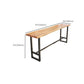 Wood Top Table Metal Black Base Rectangle Bar Table for Patio Use Clearhalo 'Bar Furniture' 'Bar Tables' 'bar_tables' 'furn' 'furn_bar_tables' 'Furniture' 'Kitchen & Dining Furniture' 1200x1200_a86bba3c-ed20-4a06-aaff-4fcbbb64df06