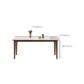 Eettafelset met stenen blad en essenhouten frame, 1/3/4-delige moderne dinetteset