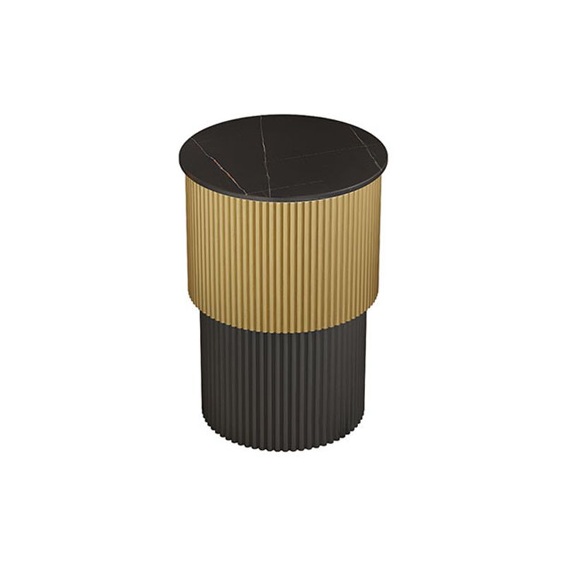 Piédestal glamour de table basse ronde en ardoise sans table basse simple pénible